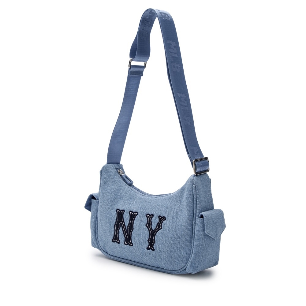 Túi MLB Korea [KIDS] Denim Hobo Bag New York Yankees Blue