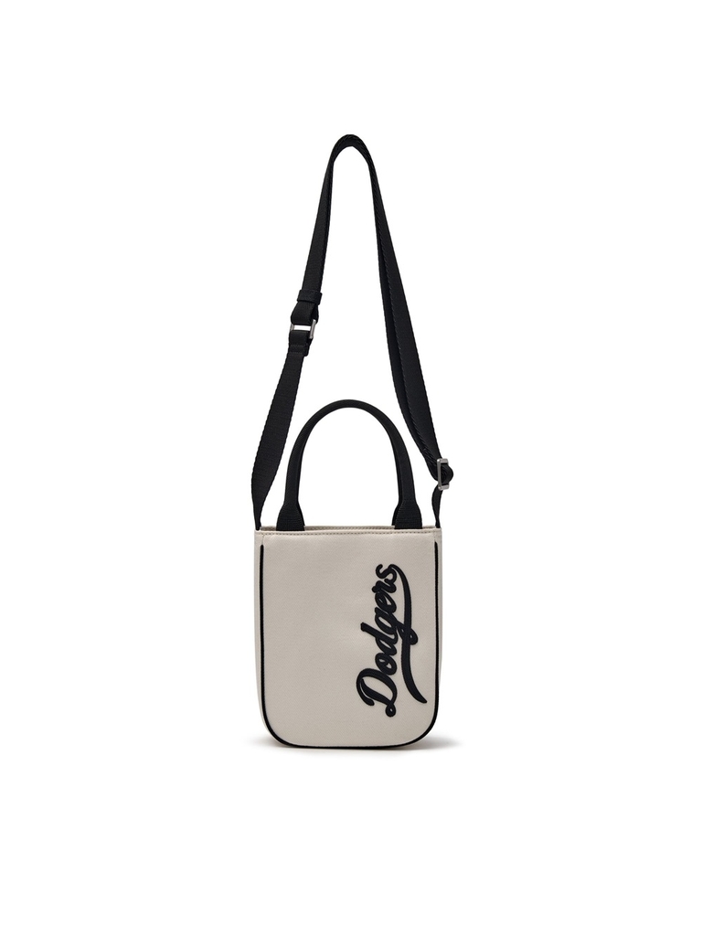 Túi MLB Korea Varsity Cursive Denim Mini Crossbody LA Dodgers Cream