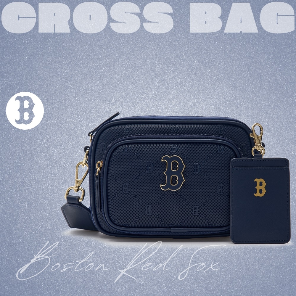 Túi MLB Korea Dia Monogram JQD Camera Bag Boston Red Sox Navy