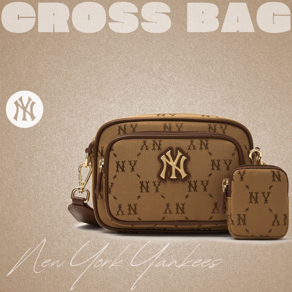 Túi MLB Korea [KIDS] Dia Mono Camera Bag New York Yankees Beige