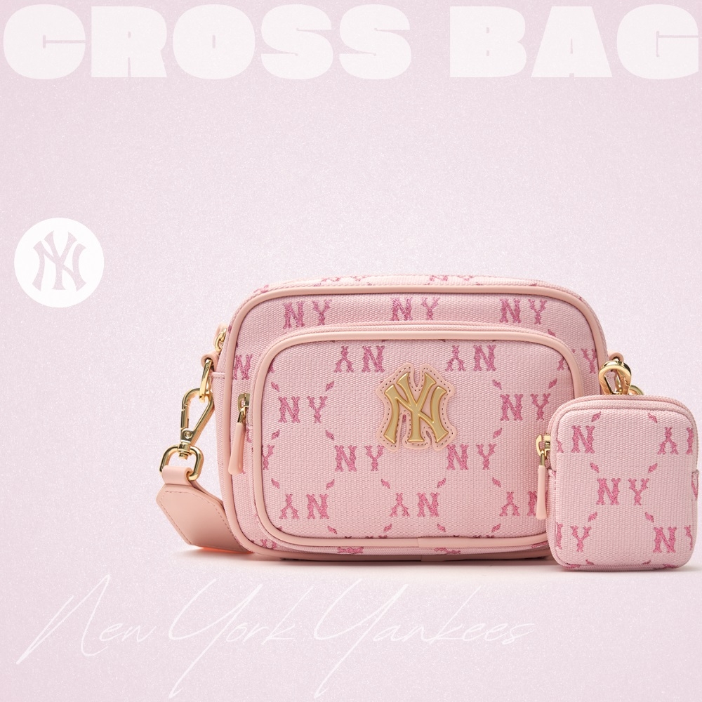 Túi MLB Korea [KIDS] Dia Mono Camera Bag New York Yankees Pink