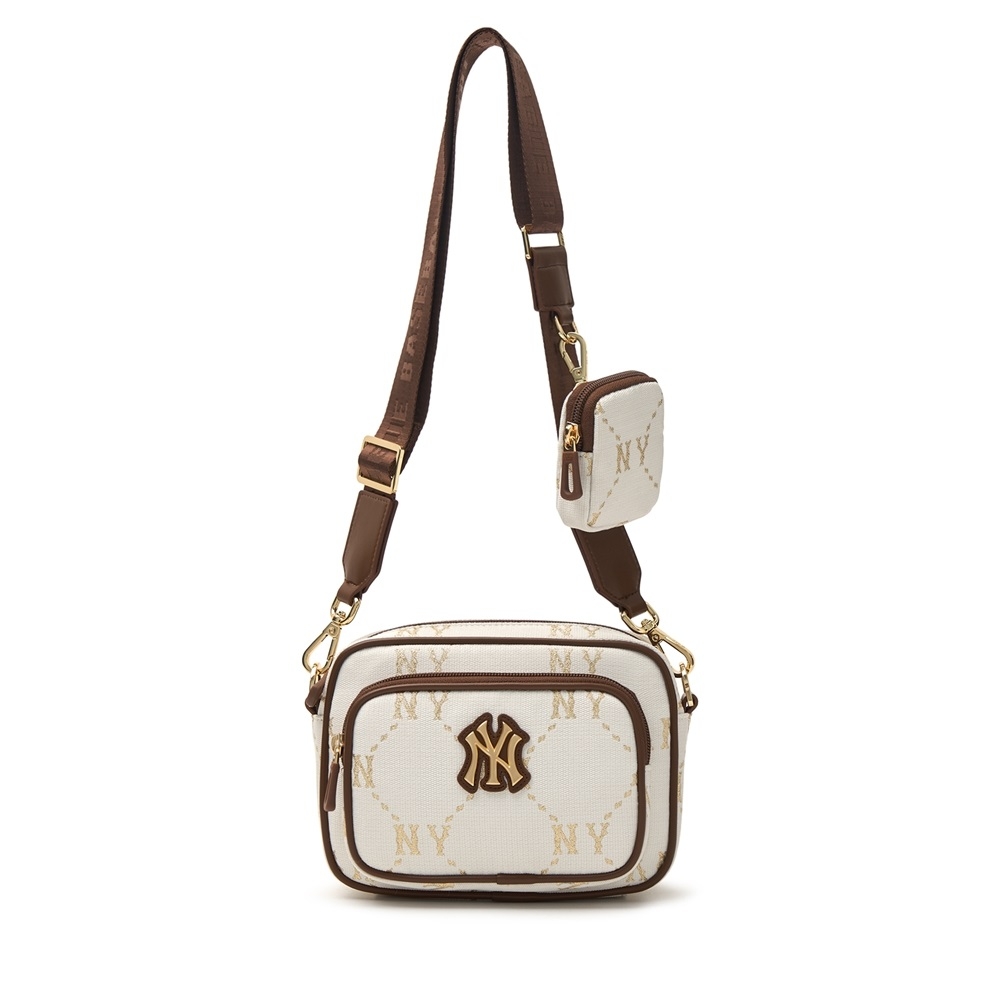 Túi MLB Korea [KIDS] Dia Mono Camera Bag New York Yankees Cream