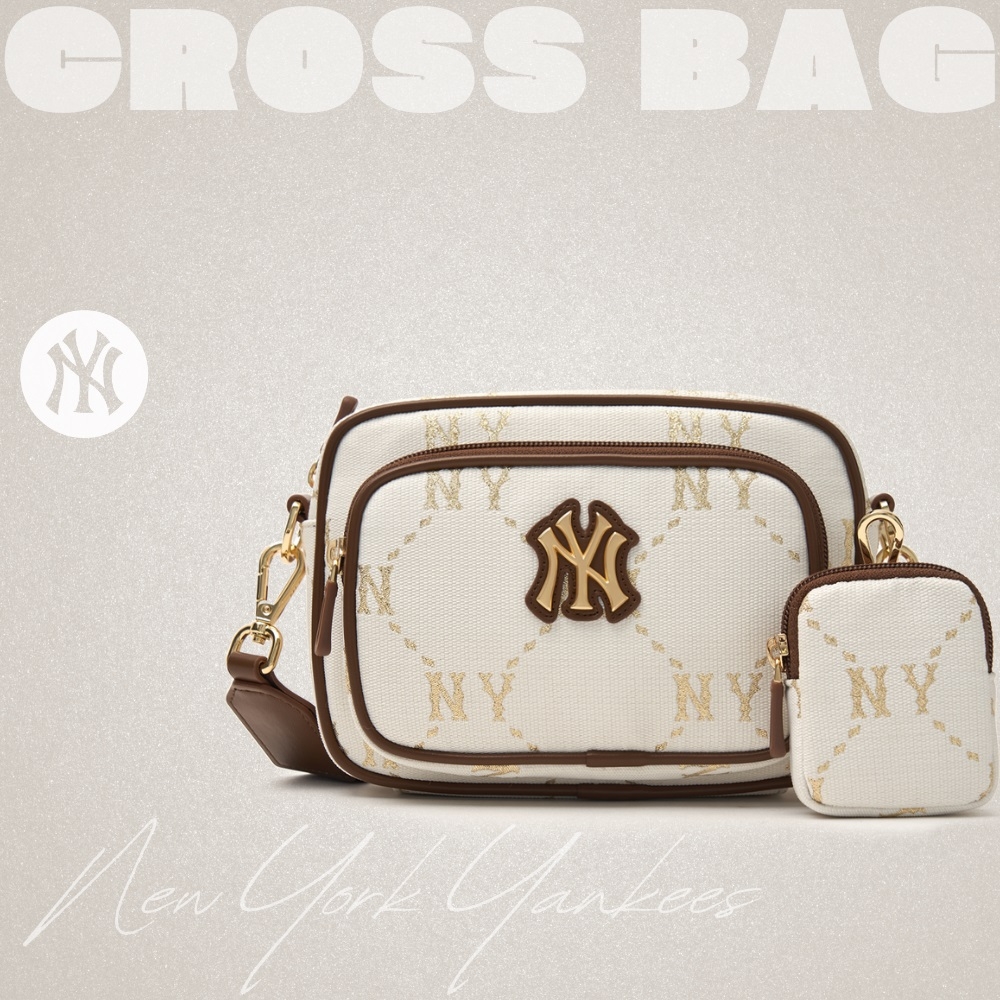 Túi MLB Korea [KIDS] Dia Mono Camera Bag New York Yankees Cream