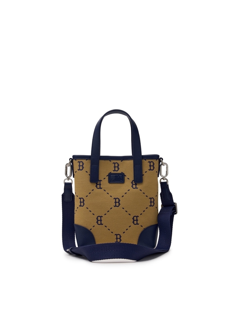 Túi MLB Korea Dia Mono Jacquard Mini Crossbody Boston Red Sox Beige