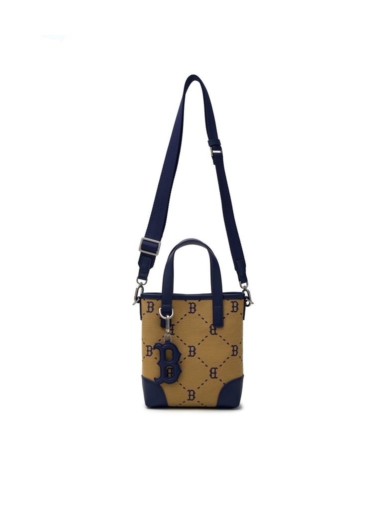 Túi MLB Korea Dia Mono Jacquard Mini Crossbody Boston Red Sox Beige
