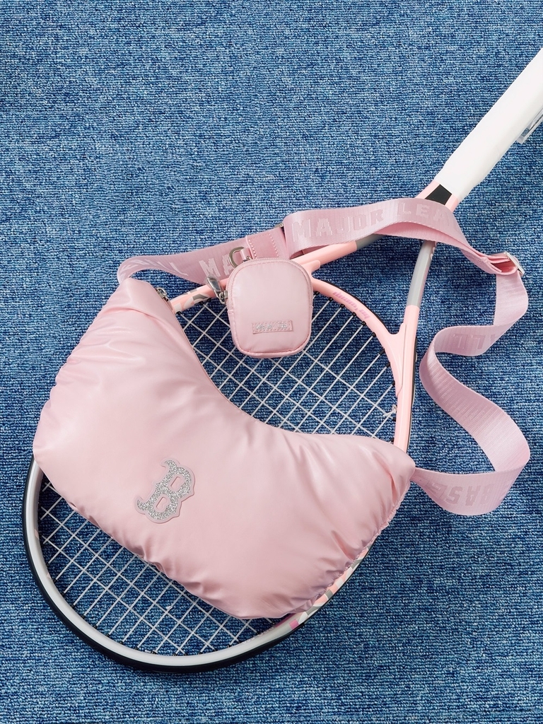 Túi MLB Korea Athleisure Shirring Hobo Crossbody Boston Red Sox Pink