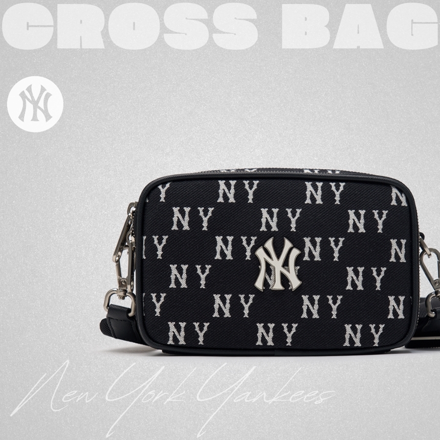 Túi MLB Korea Monogram Jacquard Mini Crossbody New York Yankees Black