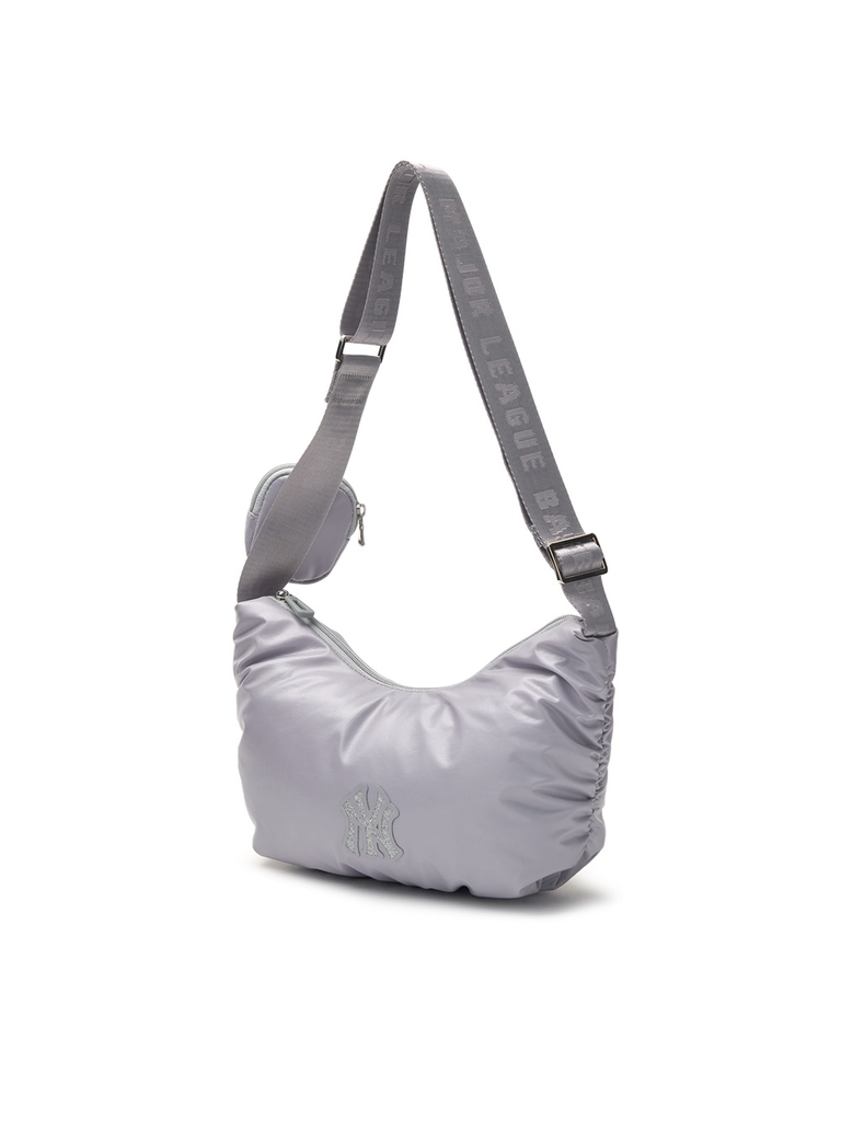 Túi MLB Korea Athleisure Shirring Hobo Crossbody New York Yankees Grey
