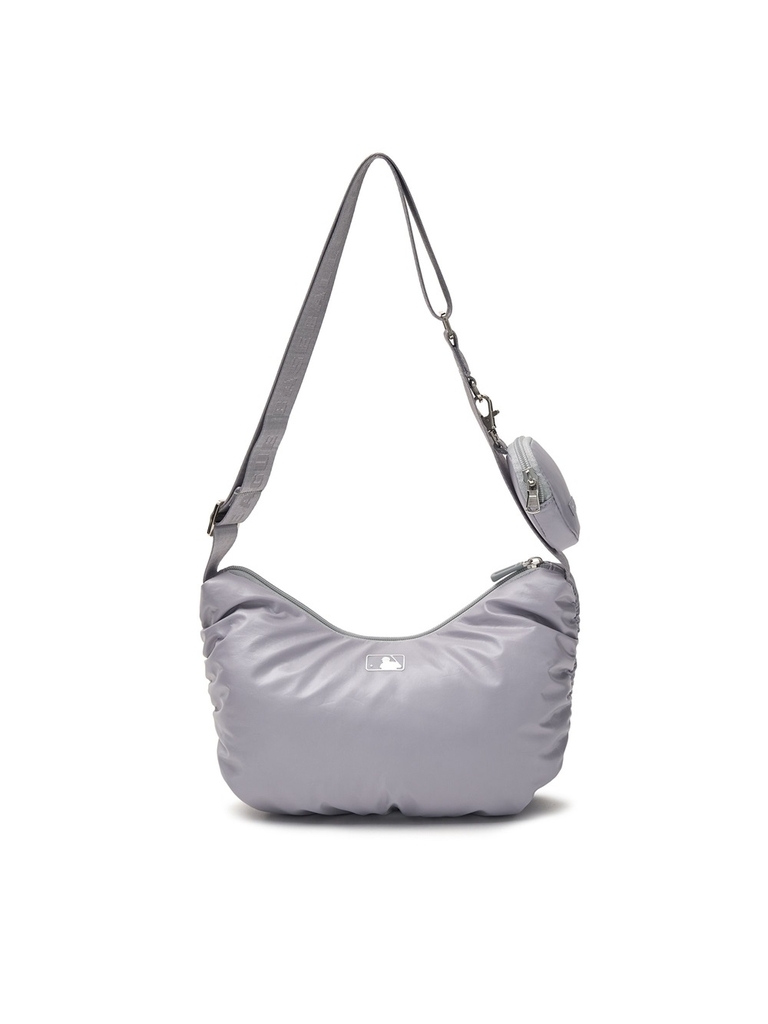 Túi MLB Korea Athleisure Shirring Hobo Crossbody New York Yankees Grey