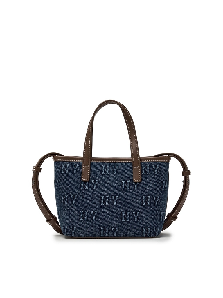 Túi MLB Classic Mono Denim Embossed Mini Crossbody Bag New York Yankees Indigo