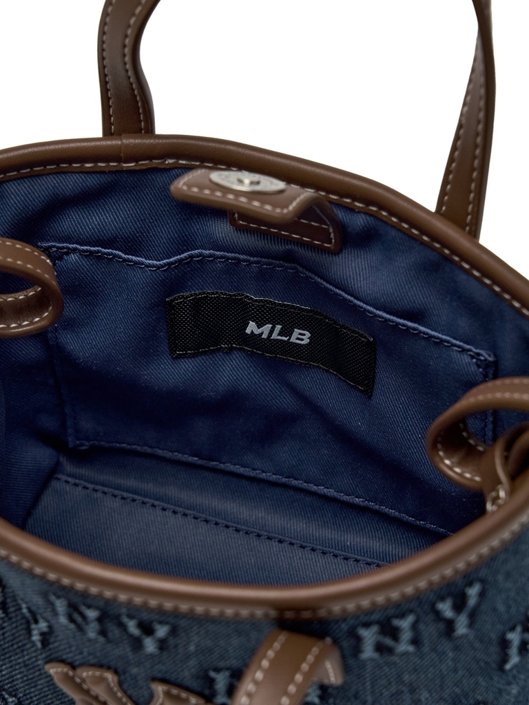 Túi MLB Classic Mono Denim Embossed Mini Crossbody Bag New York Yankees Indigo