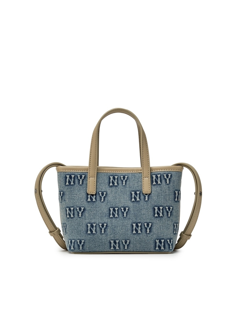 Túi MLB Classic Mono Denim Embossed Mini Crossbody Bag New York Yankees Blue