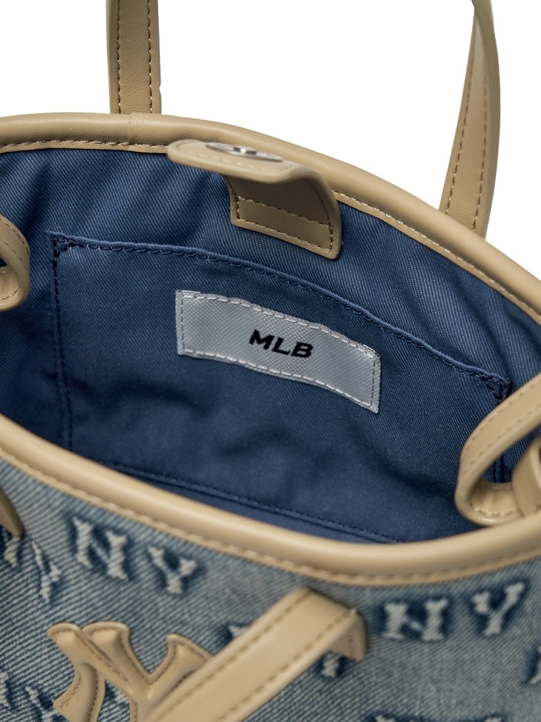 Túi MLB Classic Mono Denim Embossed Mini Crossbody Bag New York Yankees Blue