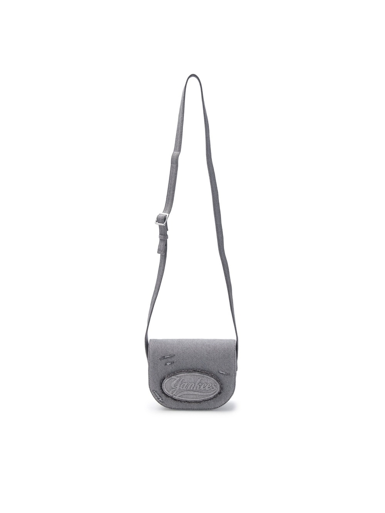 Túi MLB Lettering Vintage Denim Crossbody Bag New York Yankees Grey [Karina PICK]