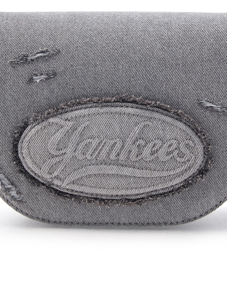 Túi MLB Lettering Vintage Denim Crossbody Bag New York Yankees Grey [Karina PICK]