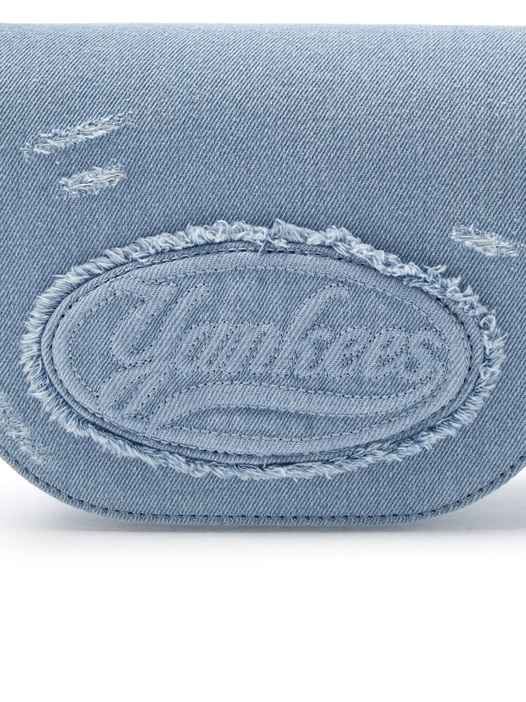 Túi MLB Lettering Vintage Denim Crossbody Bag New York Yankees Blue [Karina PICK]