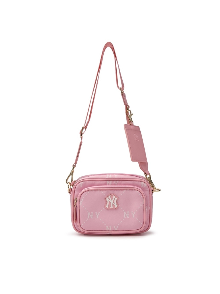 Túi MLB Diamond Monogram Camera Bag New York Yankees Pink