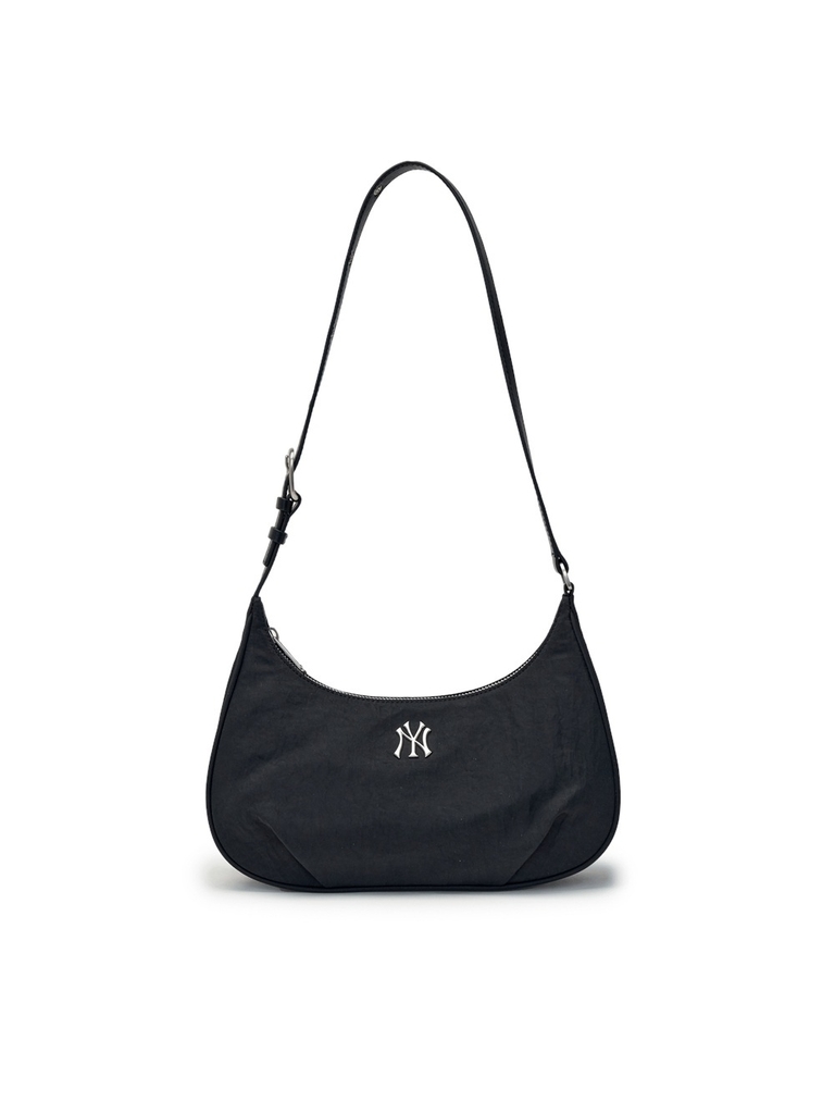 Túi MLB Basic Vintage Nylon Hobo Bag New York Yankees Black [Karina PICK]