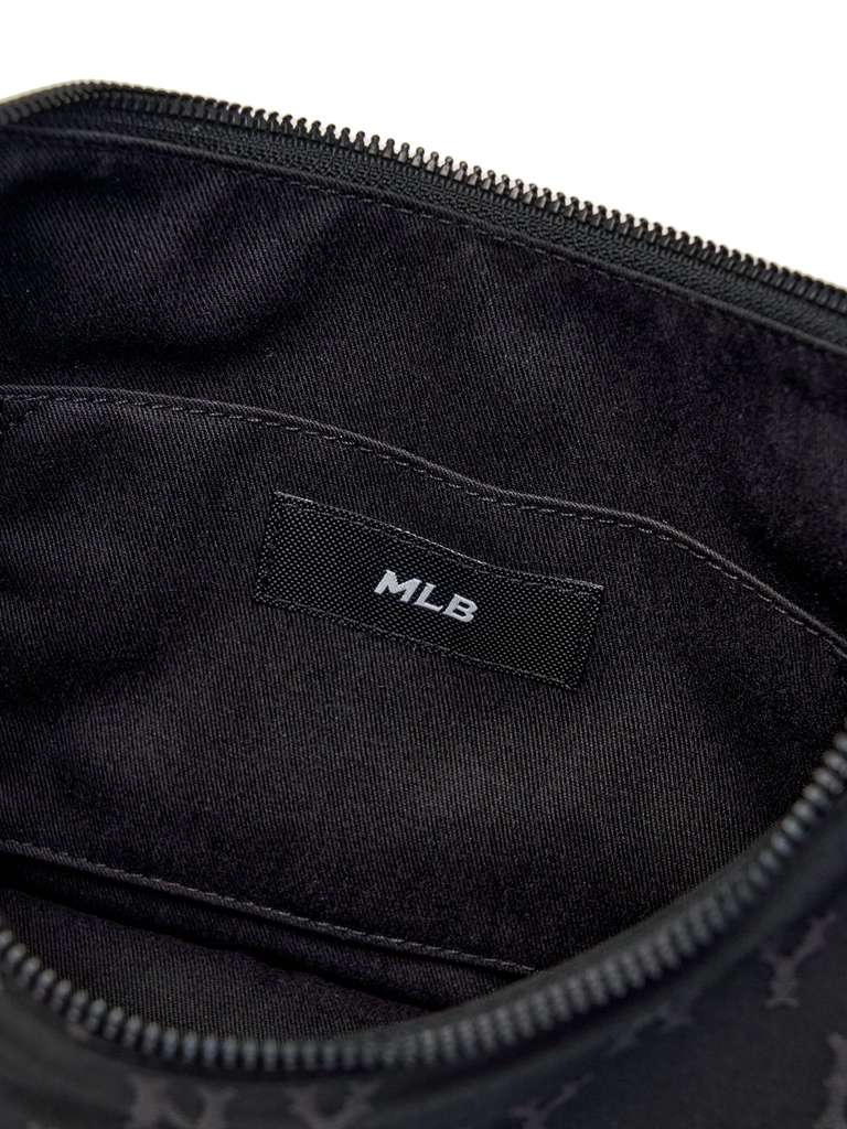 Túi MLB Basic Vintage Nylon Hobo Bag New York Yankees Black [Karina PICK]