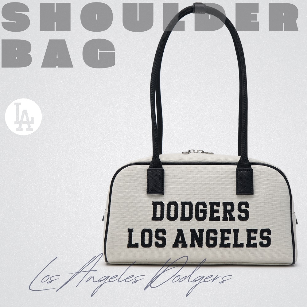 Túi MLB Korea Varsity Jacquark Square Shoulder Bag LA Dodgers Cream