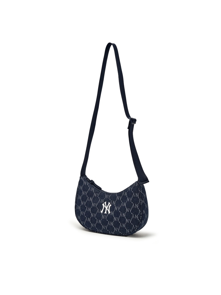 Túi MLB Dia Mono Denim JQD Hobo Bag New York Yankees Indigo