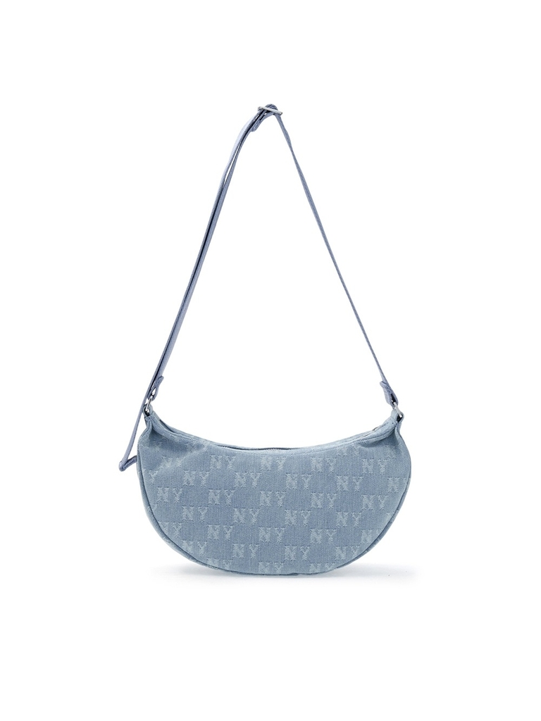 Túi MLB Classic Mono Denim Vintage Hobo Bag New York Yankees Blue