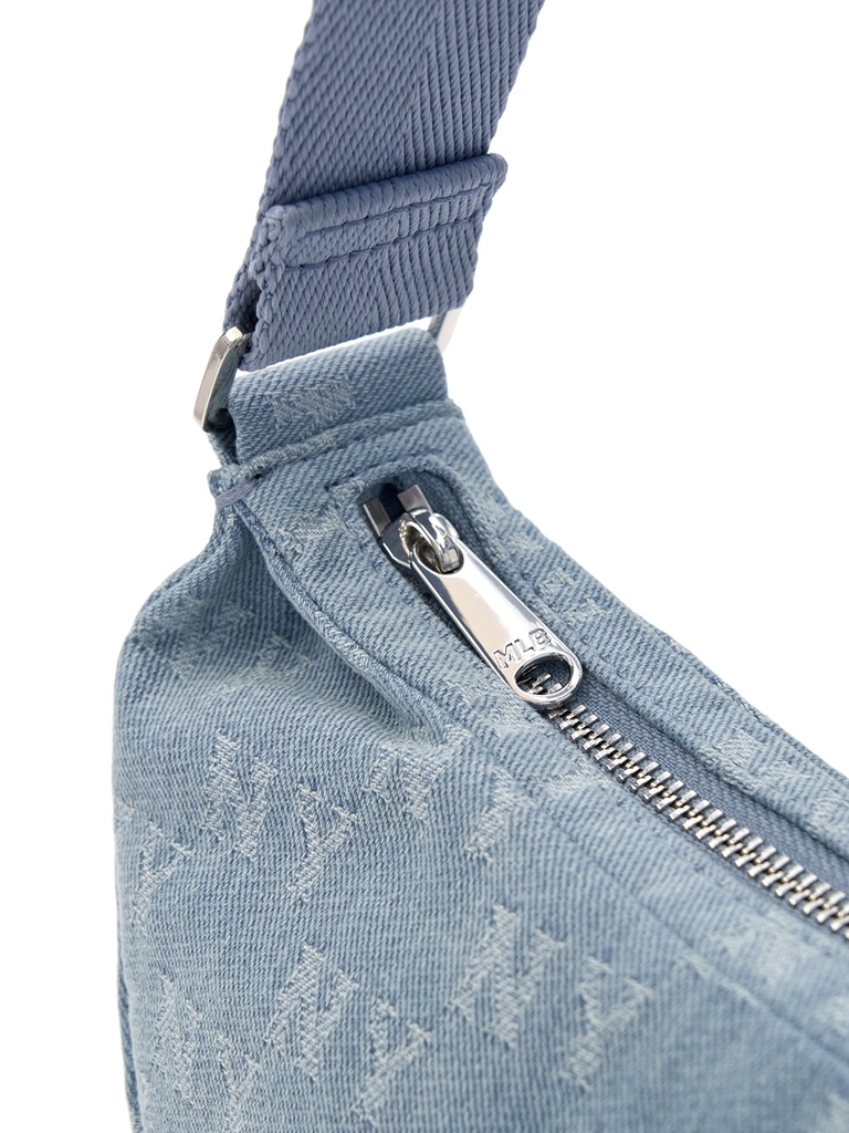 Túi MLB Classic Mono Denim Vintage Hobo Bag New York Yankees Blue