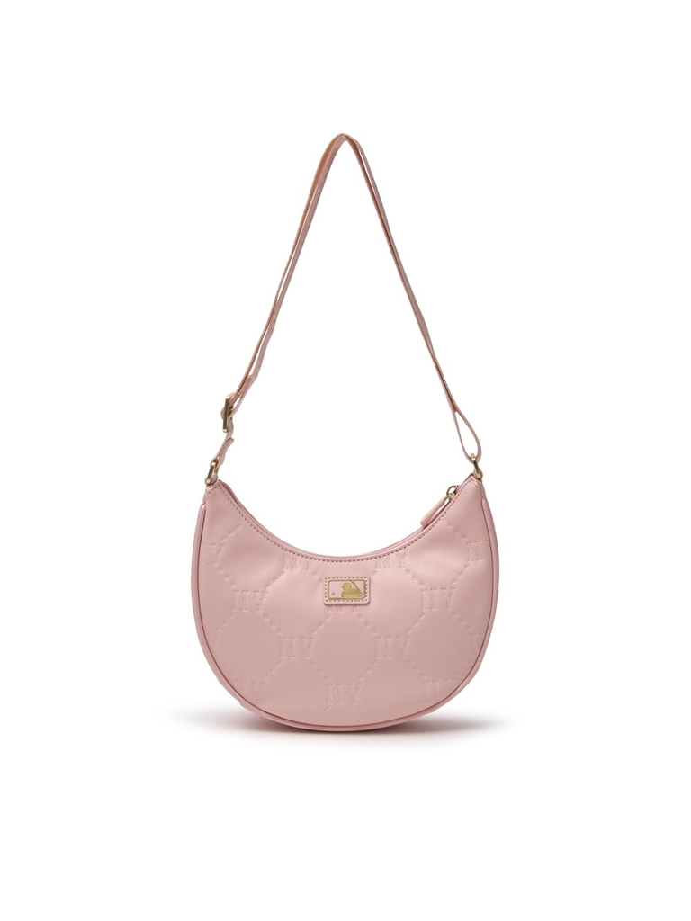 Túi MLB Diamond Embo Hobo Bag New York Yankees Pink
