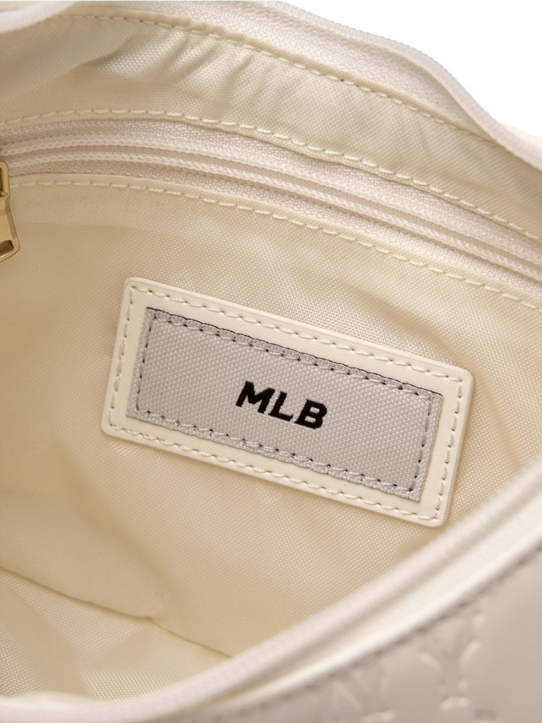 Túi MLB Diamond Embo Hobo Bag New York Yankees Cream
