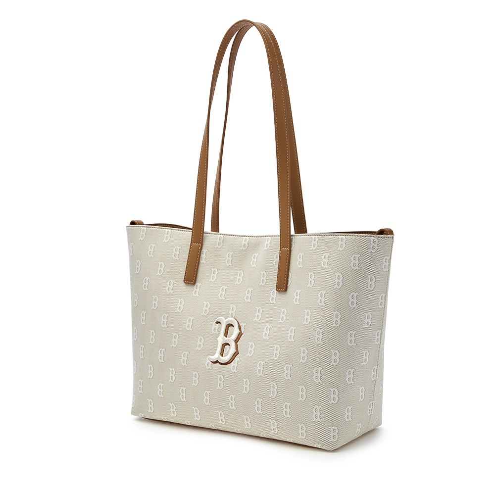 Túi MLB Classic Mono Jacquard Shopper Bag Boston Red Sox Beige