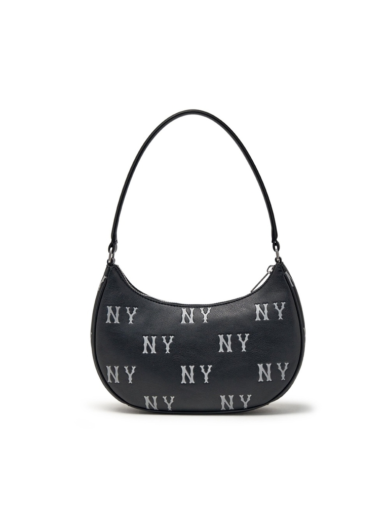 Túi MLB Classic Mono Embossed Hobo Bag New York Yankees Black