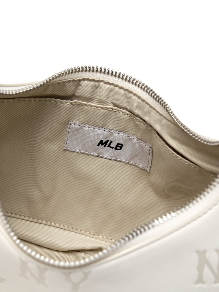 Túi MLB Classic Mono Embossed Hobo Bag New York Yankees Cream