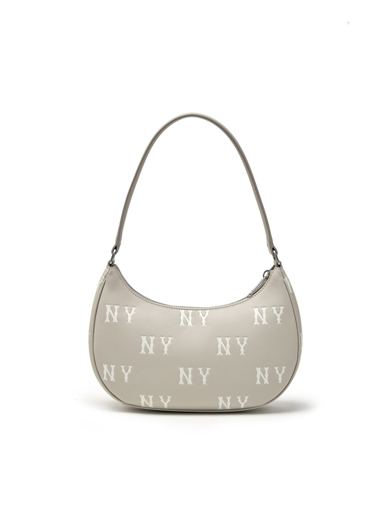 Túi MLB Classic Mono Embossed Hobo Bag New York Yankees Grey