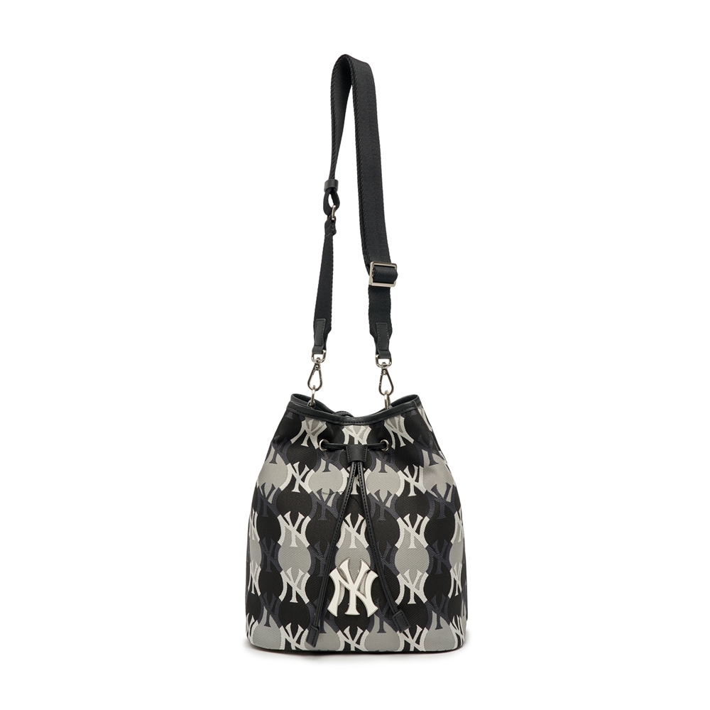 Túi MLB Argyle Monogram Large Bucket Bag New York Yankees Black