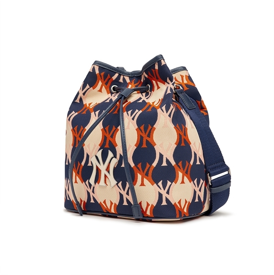 Túi MLB Argyle Monogram Large Bucket Bag New York Yankees D.Navy
