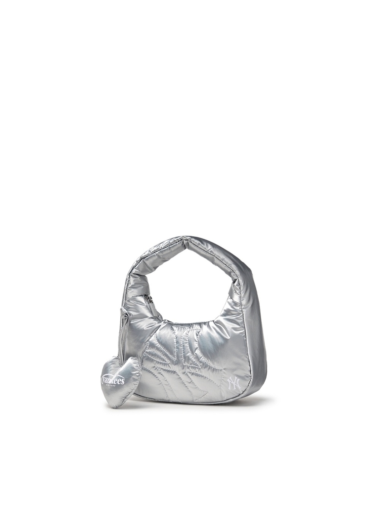 Túi MLB Basic Sporty Stitch Mini Hobo Bag New York Yankees Silver