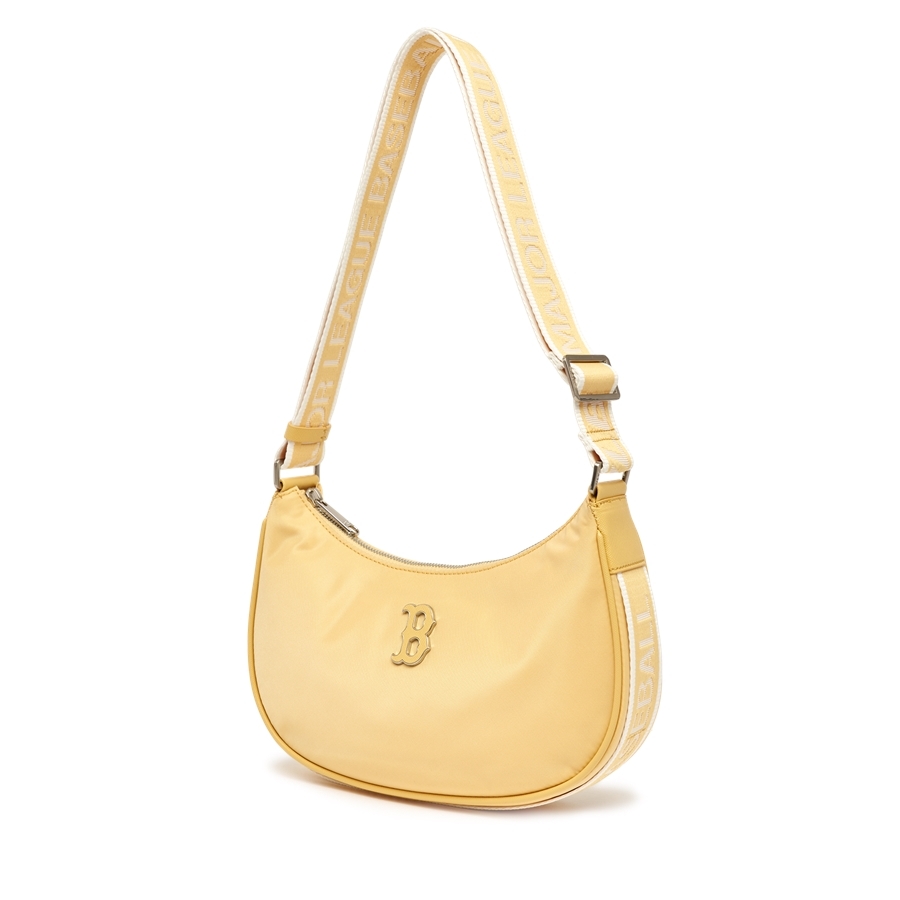 Túi MLB Basic Nylon Adjustable Hobo Bag Boston Red Sox D.Beige