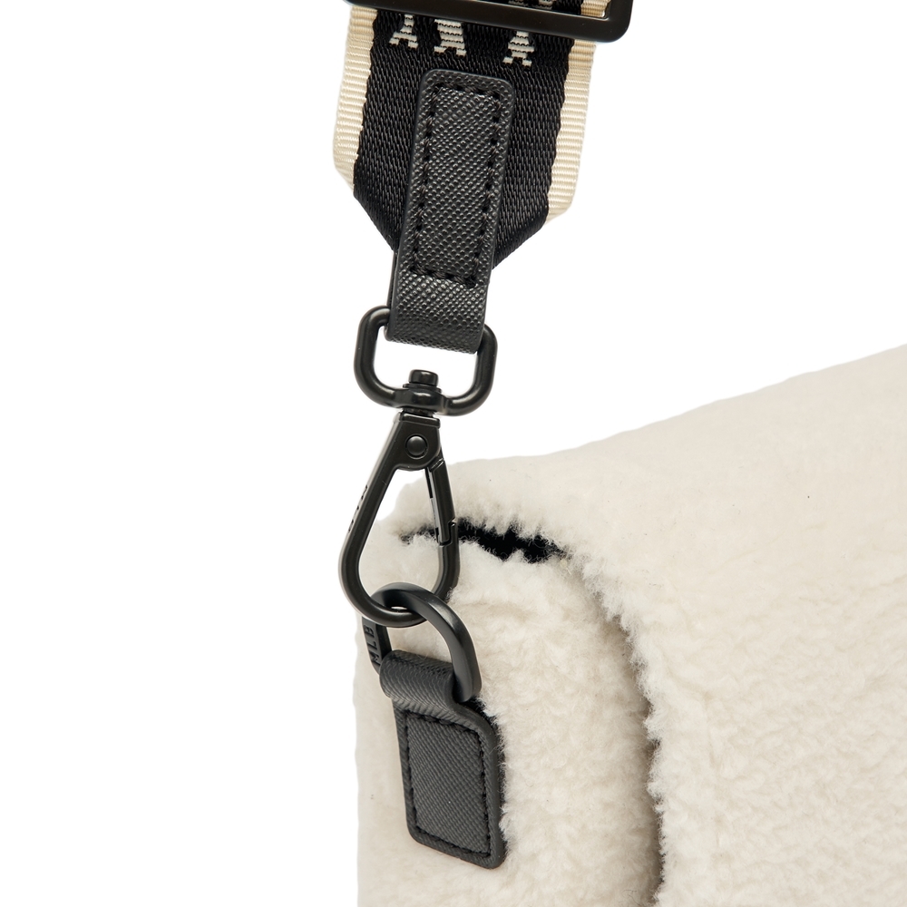 Túi MLB Basic Small Logo Fleece Crossbody New York Yankees Cream