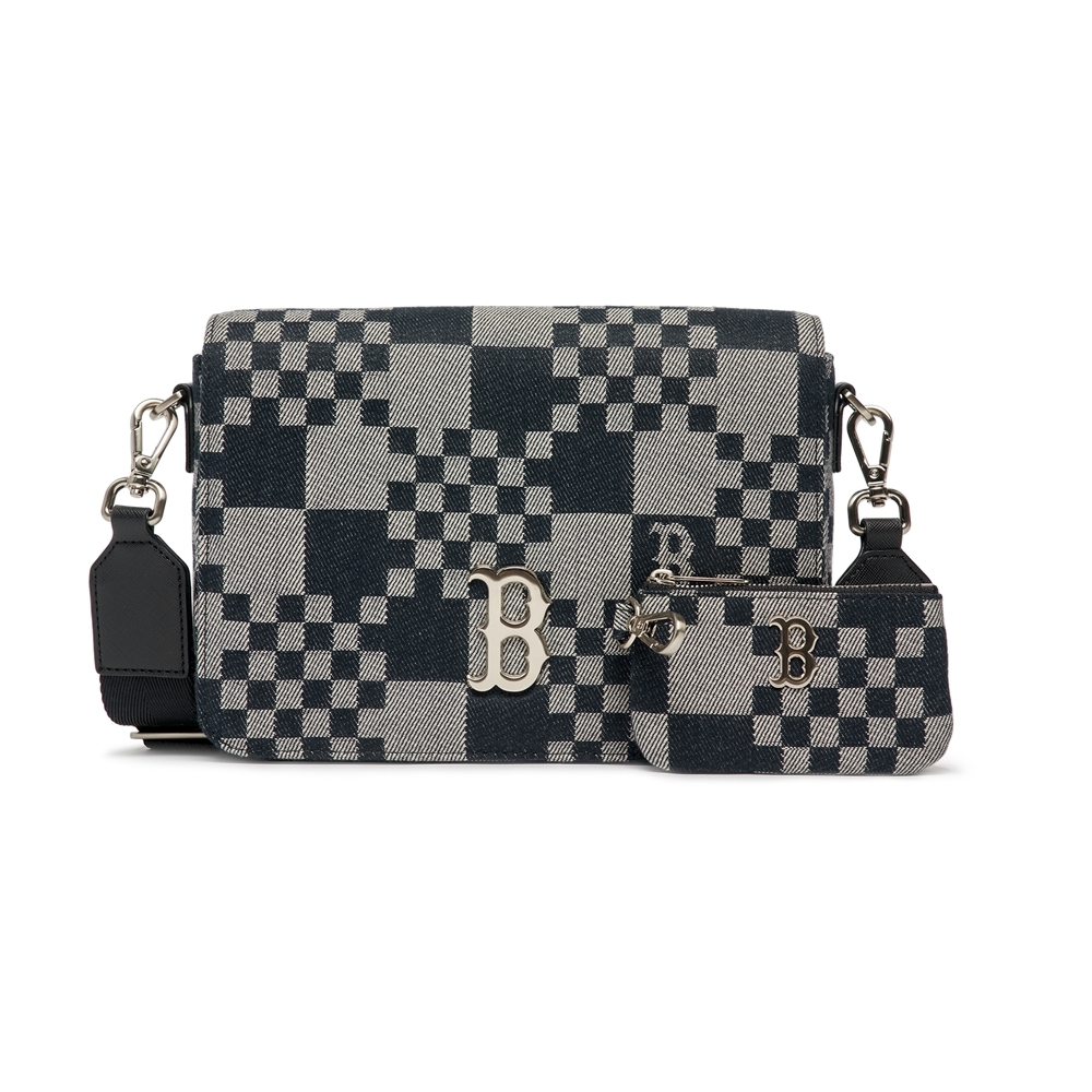 Túi MLB Checkerboard Jacquard Crossbody Boston Red Sox Black