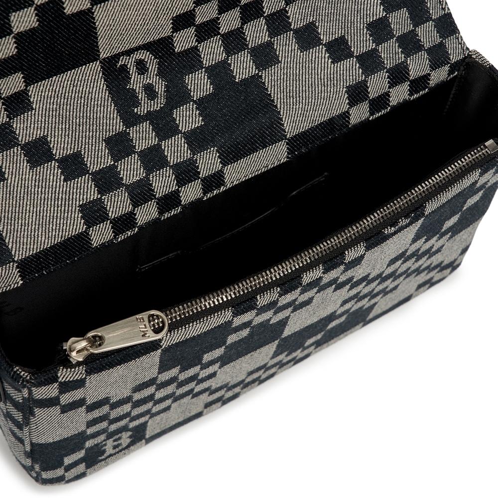 Túi MLB Checkerboard Jacquard Crossbody Boston Red Sox Black