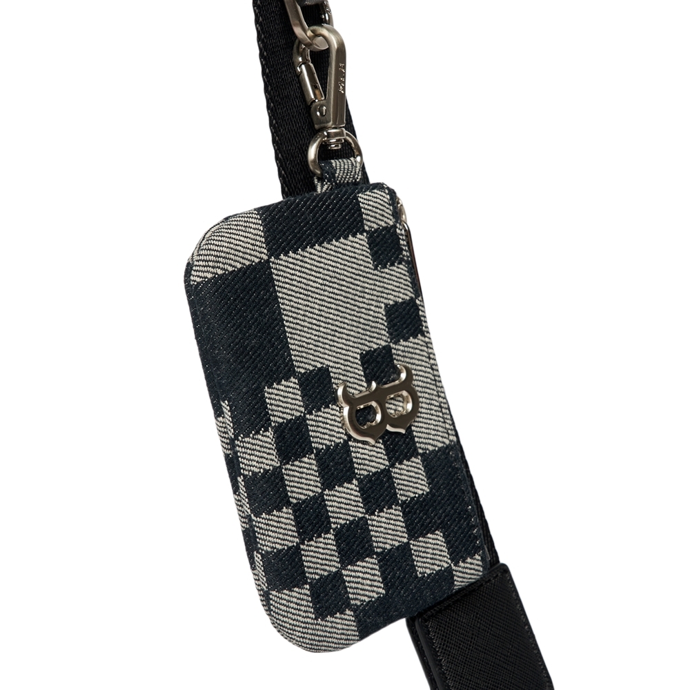Túi MLB Checkerboard Jacquard Crossbody Boston Red Sox Black