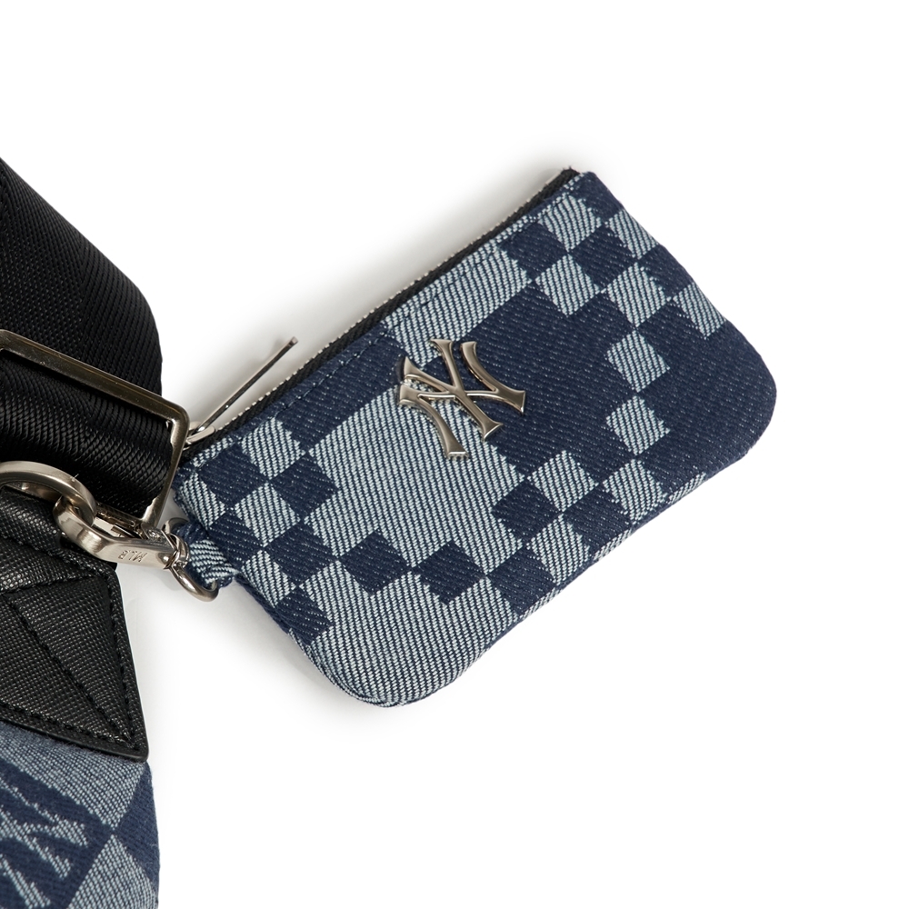 Túi MLB Checkerboard Jacquard Hip Sack New York Yankees D.Navy