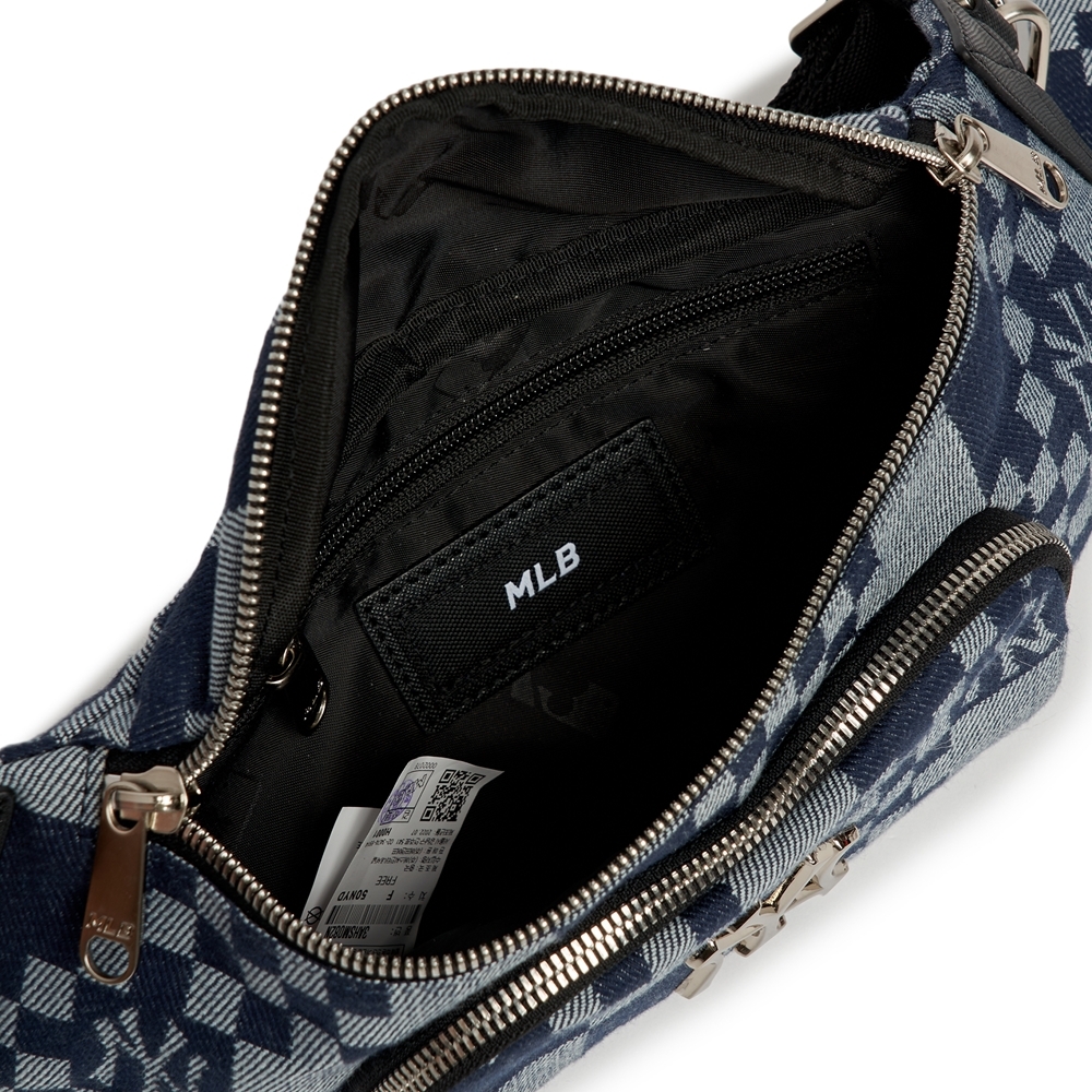 Túi MLB Checkerboard Jacquard Hip Sack New York Yankees D.Navy