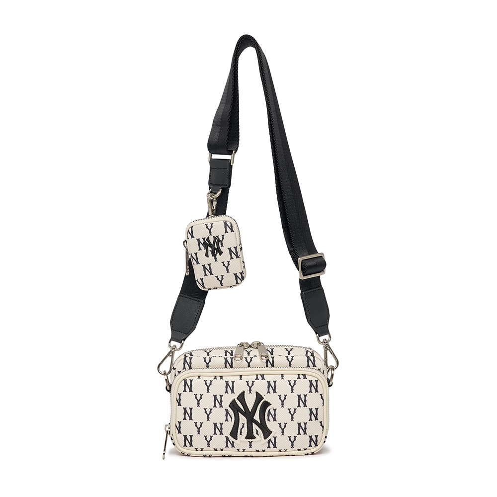 Túi MLB Korea Monogram Mini Crossbody New York Yankees D.Cream