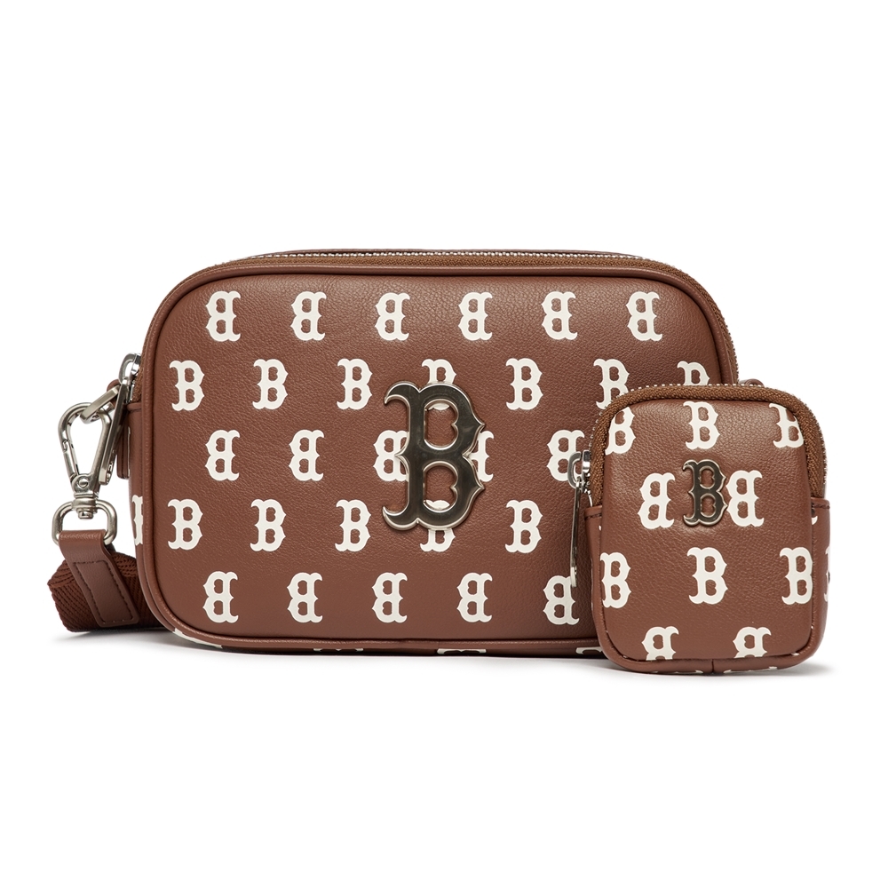 Túi MLB Classic Monogram PU Emboss Mini Crossbody Boston Red Sox D.Brown