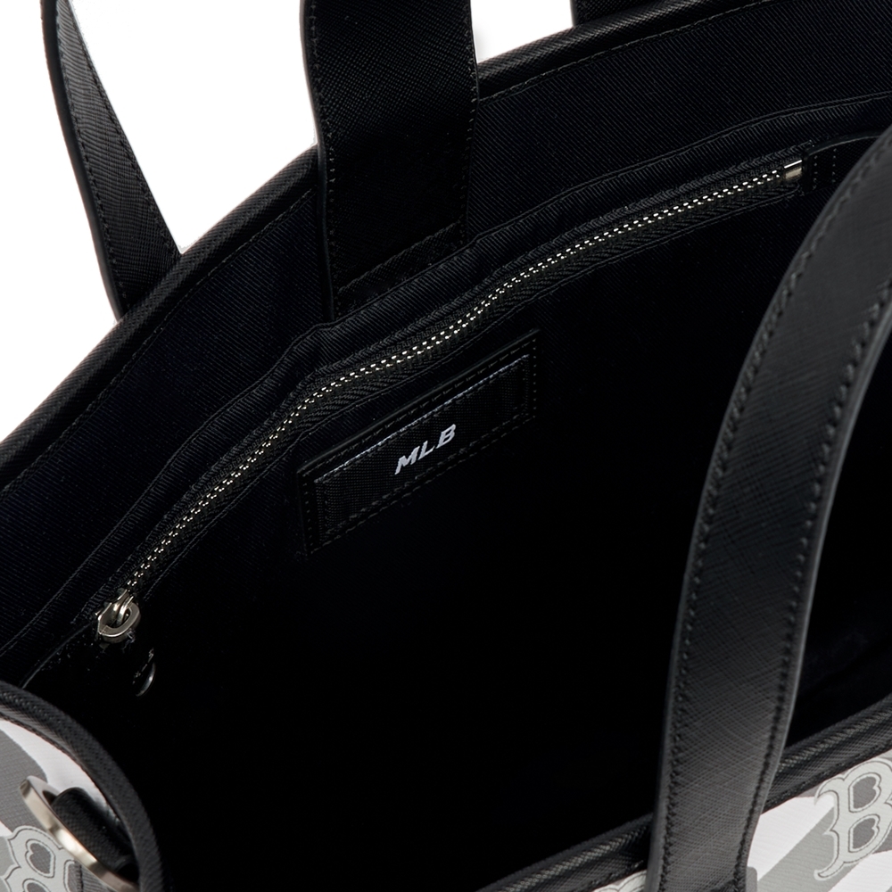 Túi MLB Cube Monogram Medium Tote Bag Boston Red Sox Grey