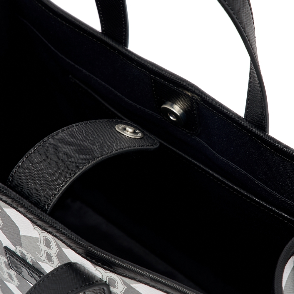 Túi MLB Cube Monogram Medium Tote Bag Boston Red Sox Grey