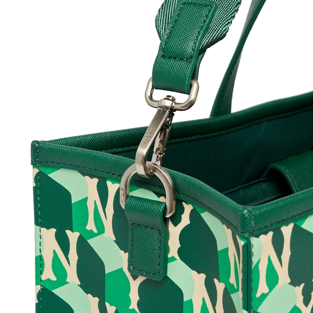 Túi MLB Cube Monogram Medium Tote Bag New York Yankees D.Green