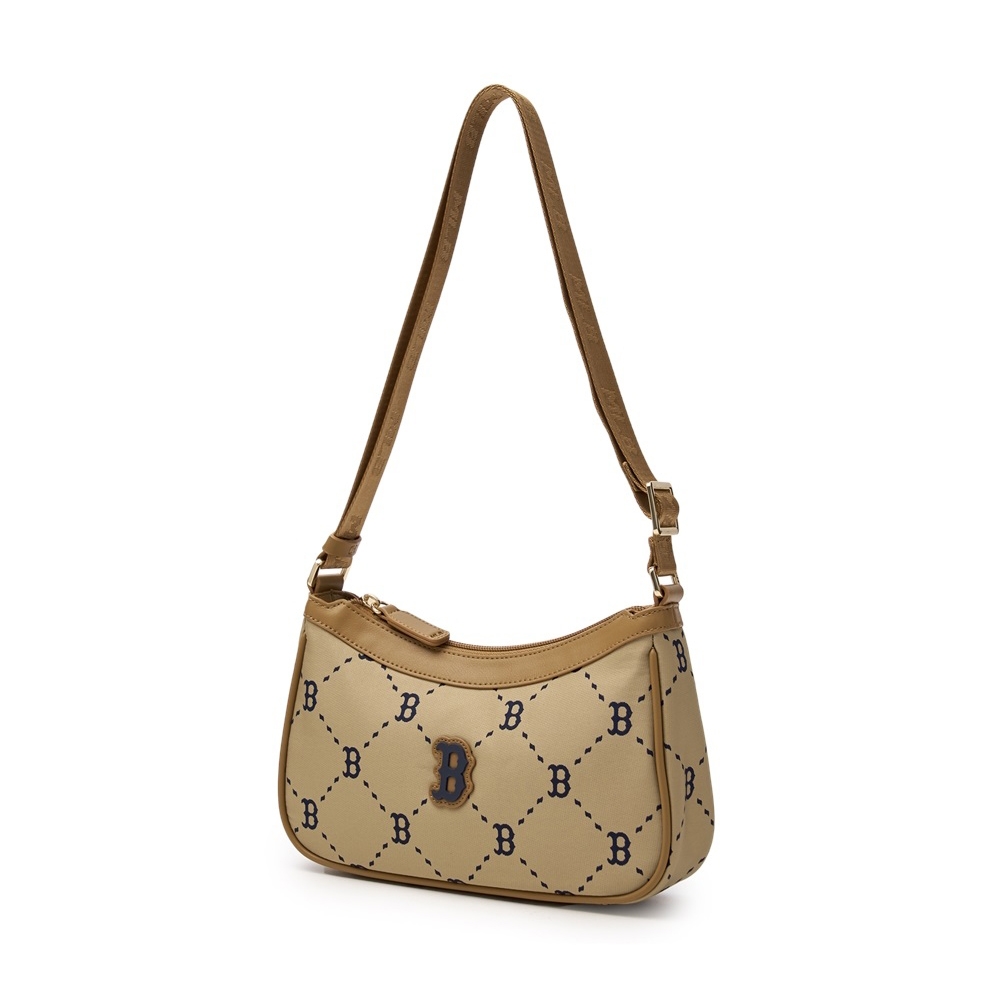 Túi MLB [KIDS] Dia Mono JQD Mini Hobo Bag Boston Red Sox Beige