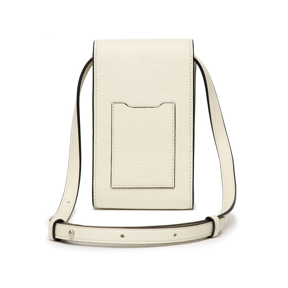Túi MLB Dia Monogram Embo Phone Pouch New York Yankees Cream